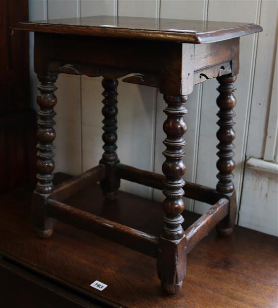 Oak bobbin turned stool